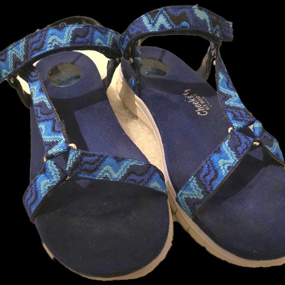 Tony Little CHEEKS Sandals Blue Size 9M - Picture 2 of 7